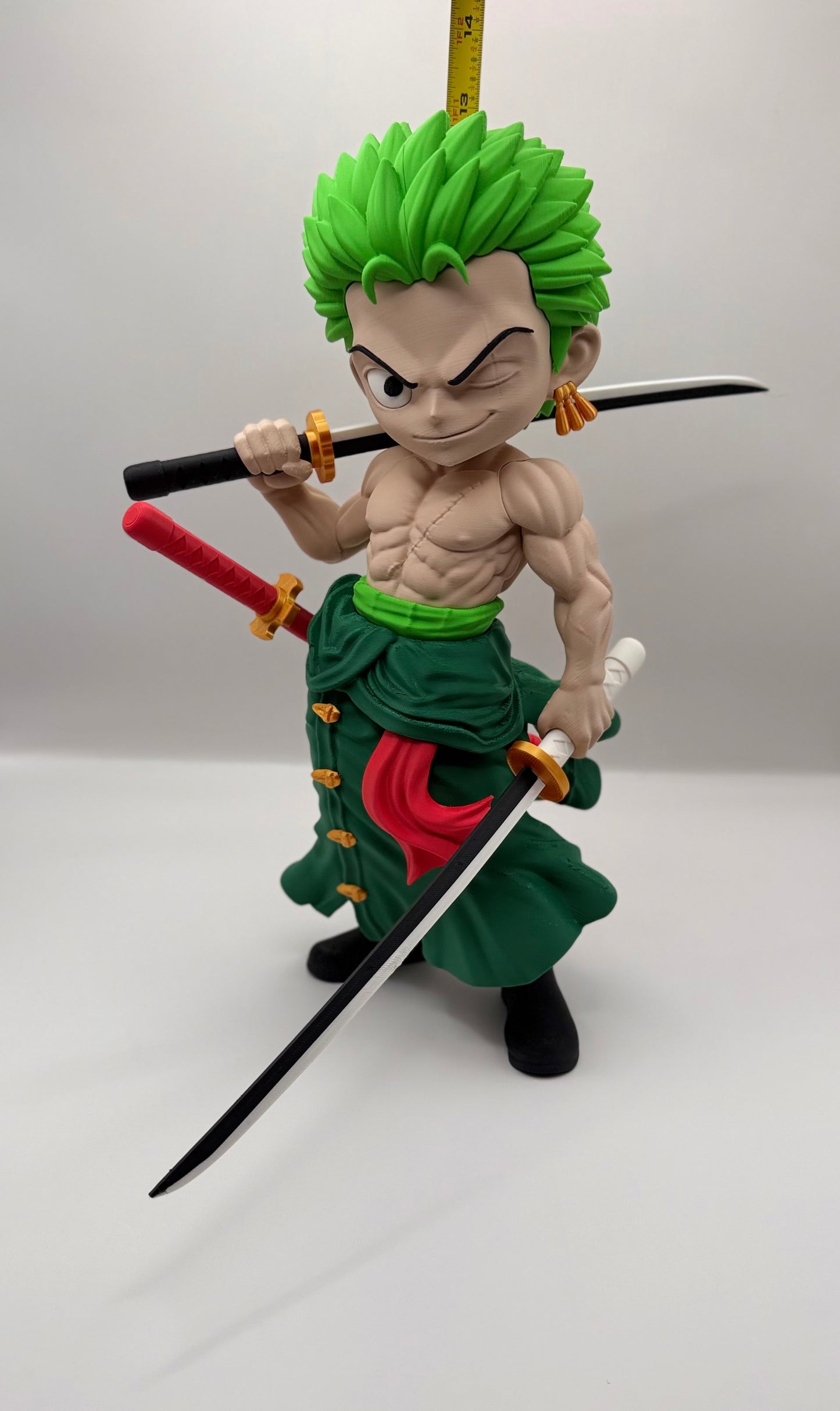 Roronoa Zoro Inspired 12–13” Anime Statue | Premium 3D Printed One Piece Collectible Figure