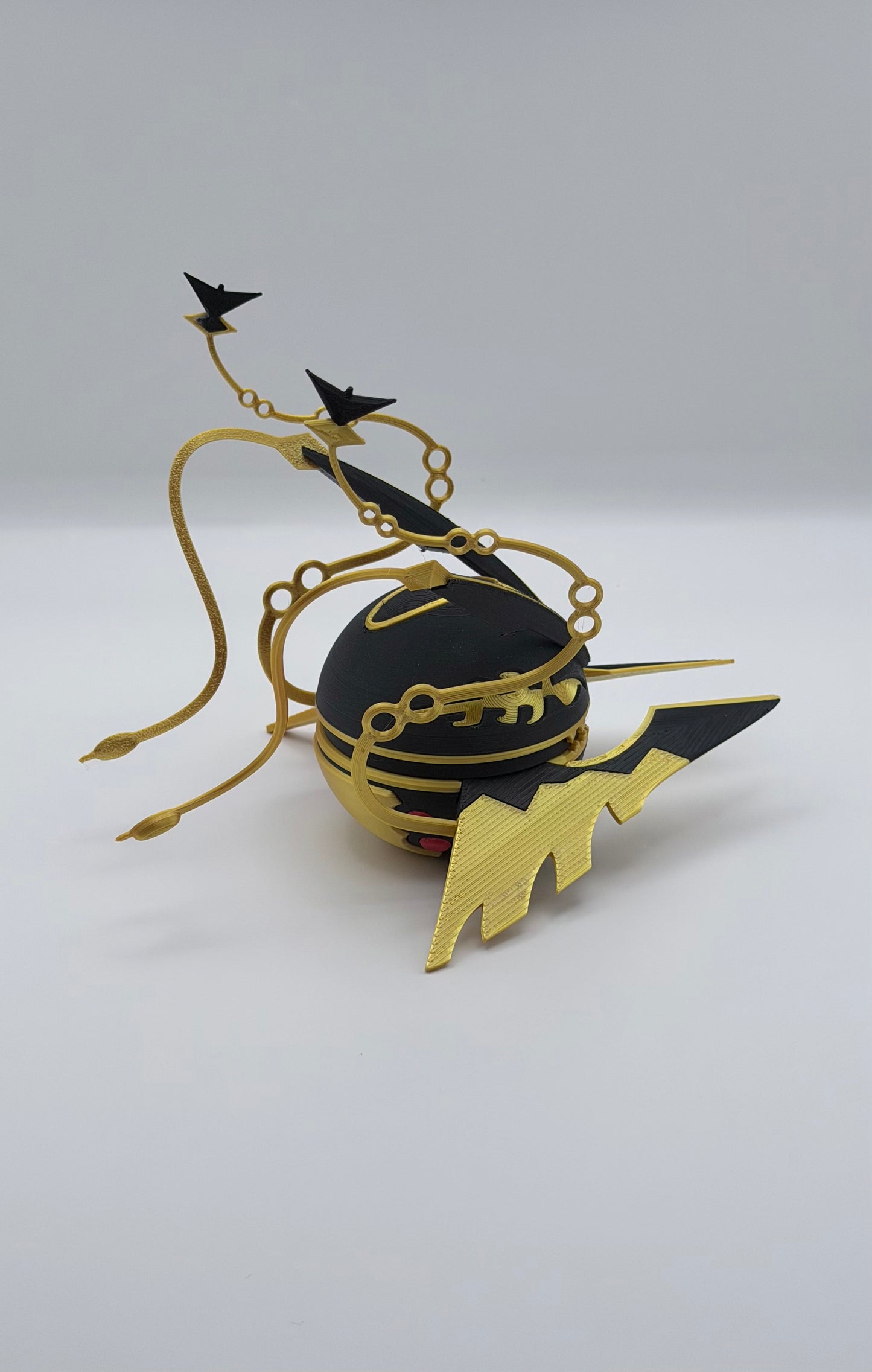Rayquaza Pokeball Inspired Dragon Anime Gaming Display – 3D Printed Shelf Collectible – Gamer Desk Decor – Fan Gift