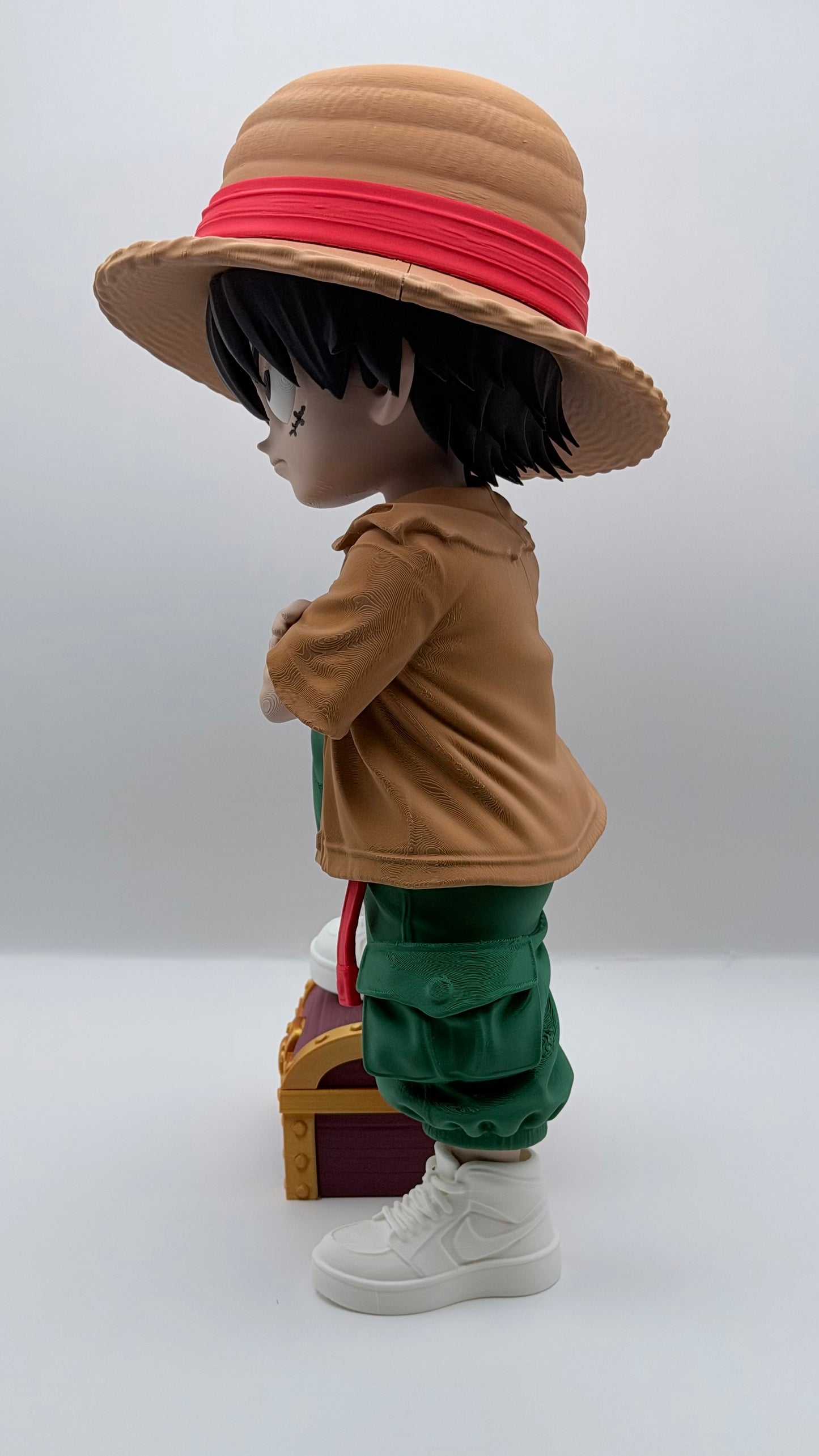 Urban Style Luffy Statue | One Piece Inspired 3D Printed Collectible | 13” Anime Display Figure