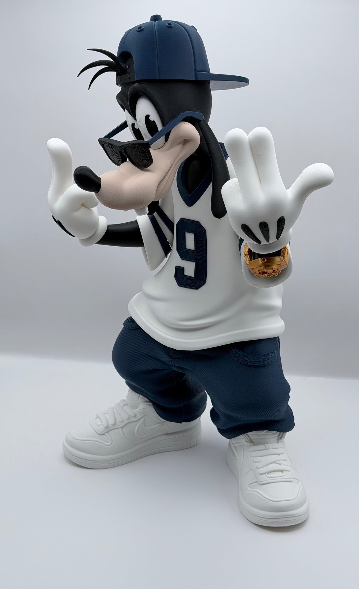 Urban Goofy Statue – 16” 3D Printed Collectible | Streetwear Inspired Display Figure