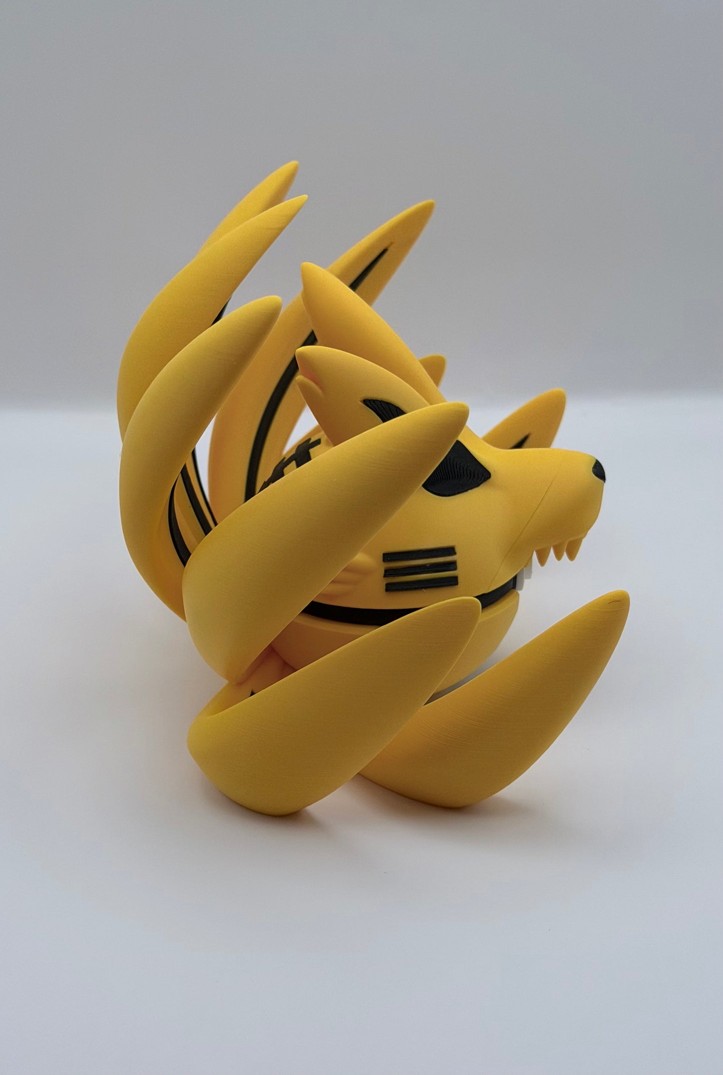Kurama Character Ball | Naruto Inspired 3D Printed Collectible | Nine-Tailed Fox Display Decor