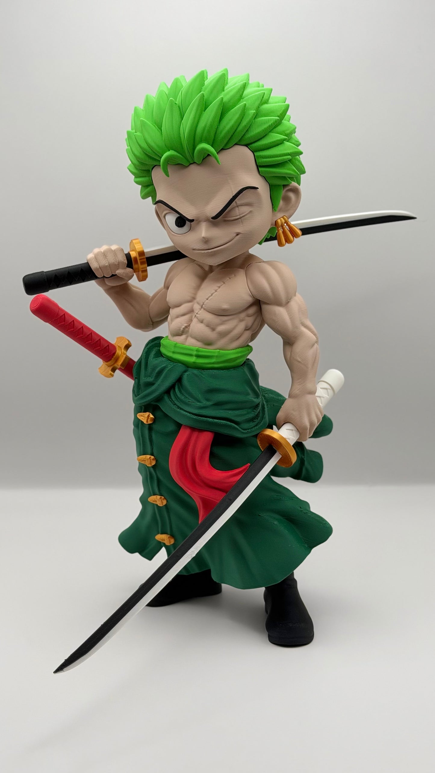 Roronoa Zoro Inspired 12–13” Anime Statue | Premium 3D Printed One Piece Collectible Figure