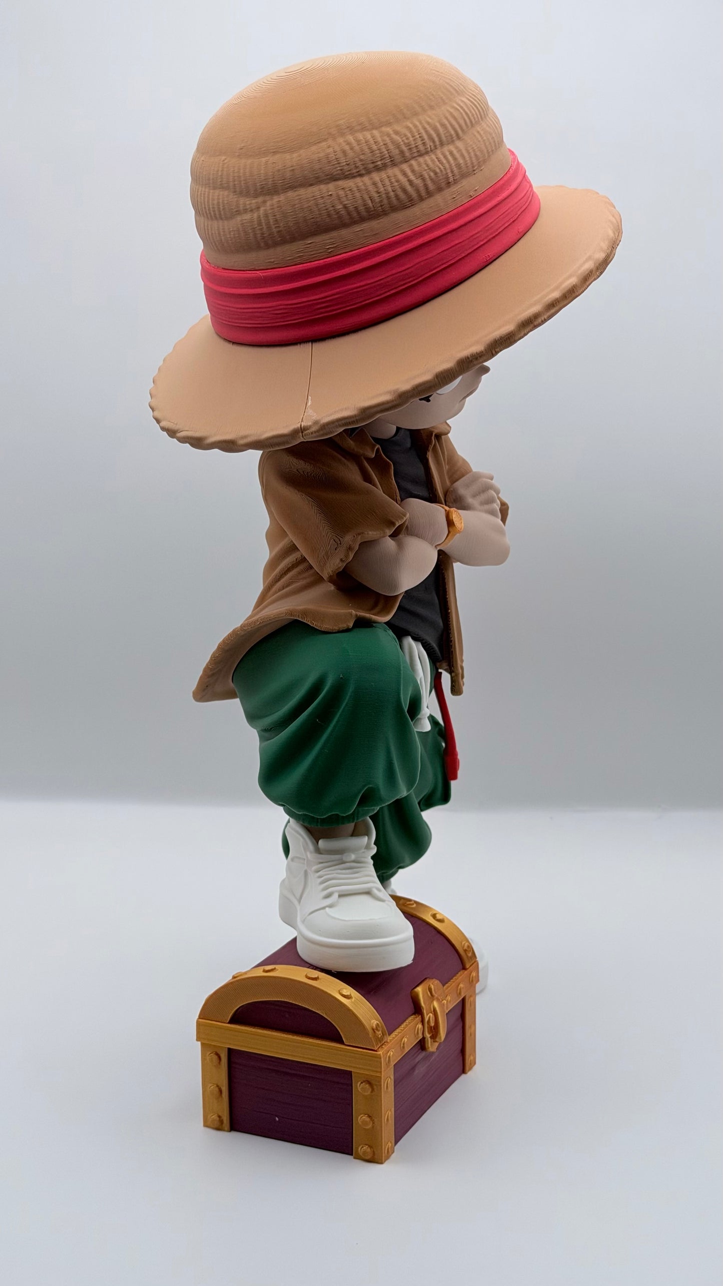 Urban Style Luffy Statue | One Piece Inspired 3D Printed Collectible | 13” Anime Display Figure