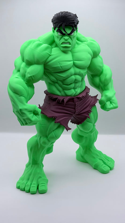 Hulk Statue | Marvel Inspired 15” 3D Printed Collectible | Superhero Display Figure Decor