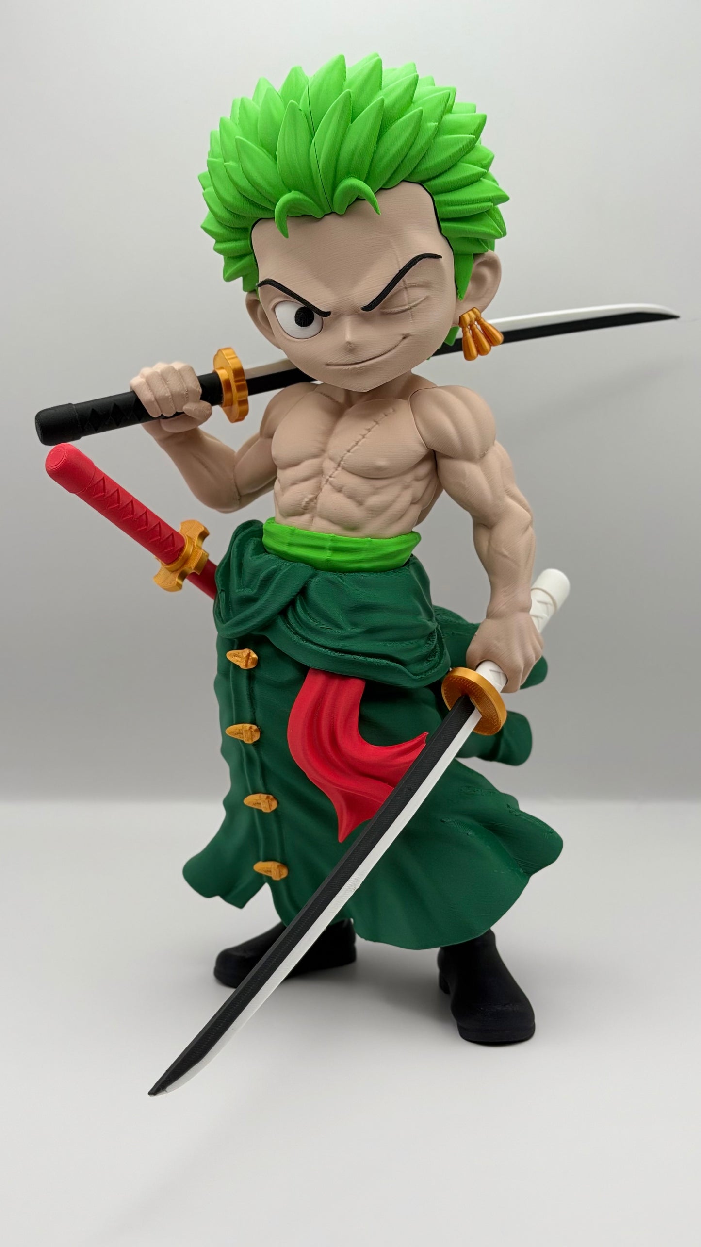 Roronoa Zoro Inspired 12–13” Anime Statue | Premium 3D Printed One Piece Collectible Figure