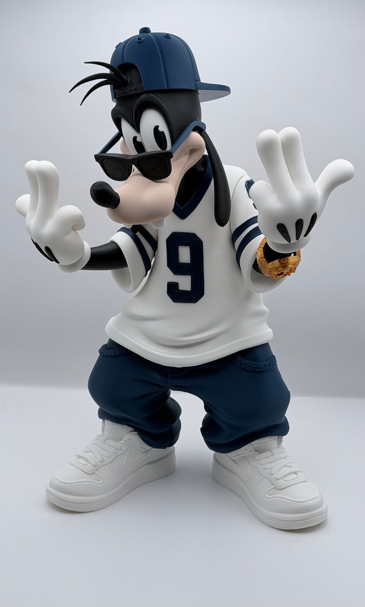 Urban Goofy Statue – 16” 3D Printed Collectible | Streetwear Inspired Display Figure
