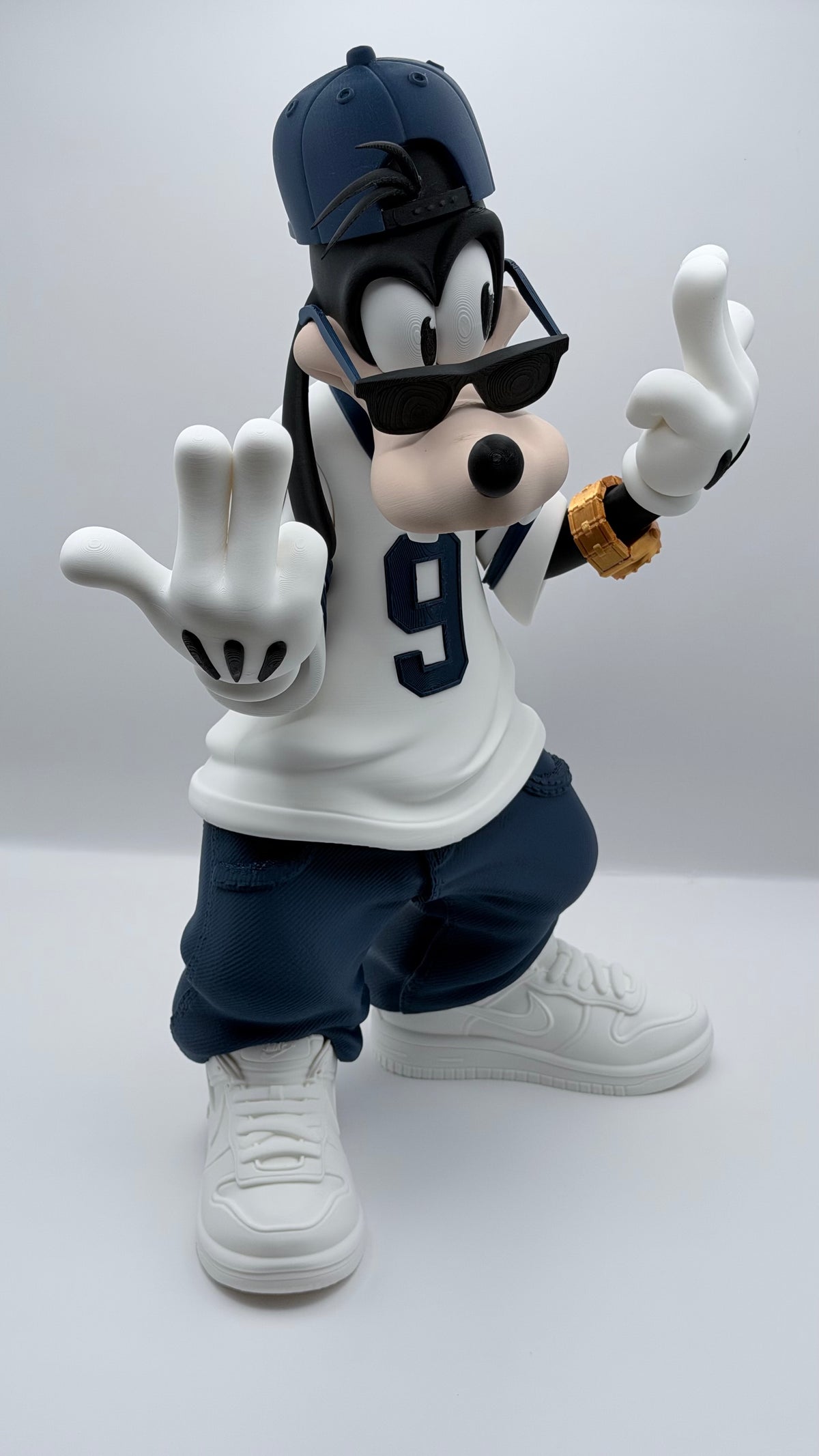Urban Goofy Statue – 16” 3D Printed Collectible | Streetwear Inspired Display Figure