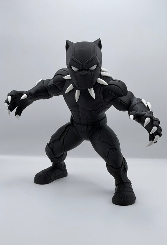 Black Panther Inspired 3D Printed Superhero Collectible Statue