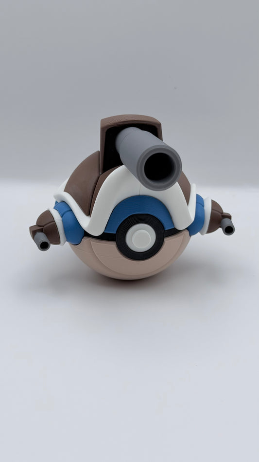 Mega Blastoise Poké Ball Inspired Collectible | 3D Printed Pokémon Display Ball | Gaming Room Decor