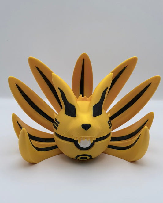 Kurama Character Ball | Naruto Inspired 3D Printed Collectible | Nine-Tailed Fox Display Decor