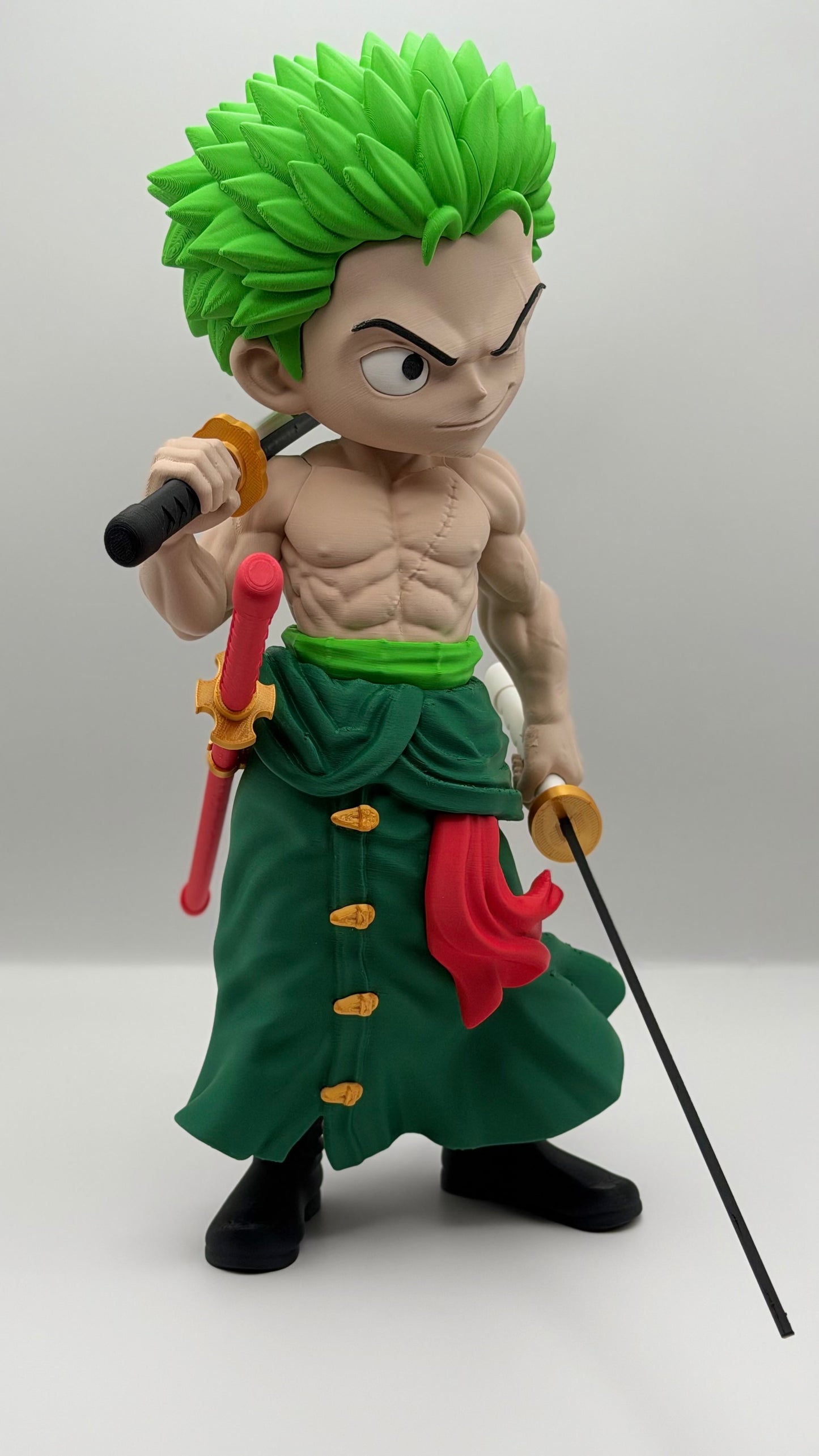 Roronoa Zoro Inspired 12–13” Anime Statue | Premium 3D Printed One Piece Collectible Figure