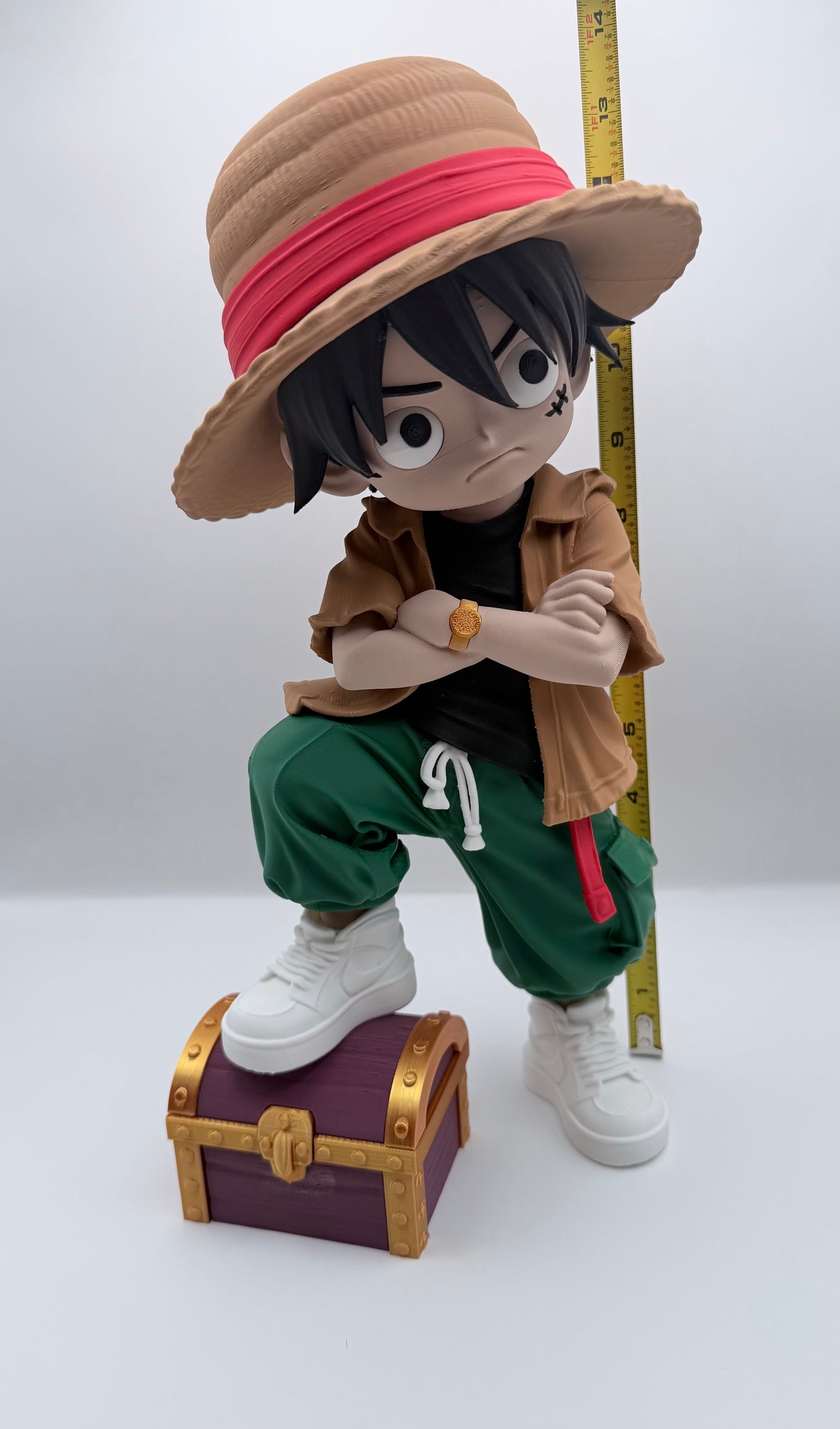Urban Style Luffy Statue | One Piece Inspired 3D Printed Collectible | 13” Anime Display Figure