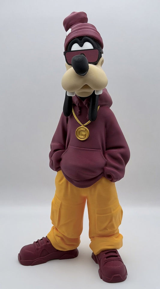 Urban Goofy Hip Hop Figure | Streetwear Cartoon Collectible Decor | 3D Printed Desk Display Statue