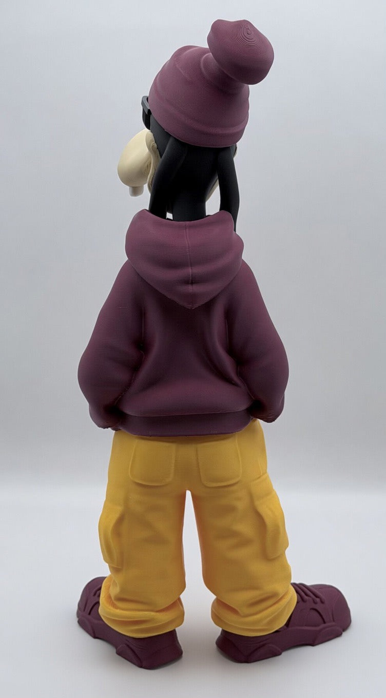 Urban Goofy Hip Hop Figure | Streetwear Cartoon Collectible Decor | 3D Printed Desk Display Statue