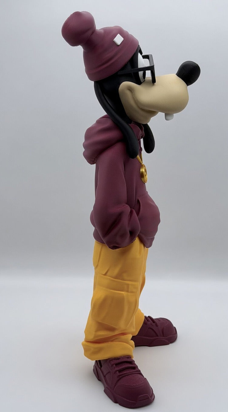 Urban Goofy Hip Hop Figure | Streetwear Cartoon Collectible Decor | 3D Printed Desk Display Statue