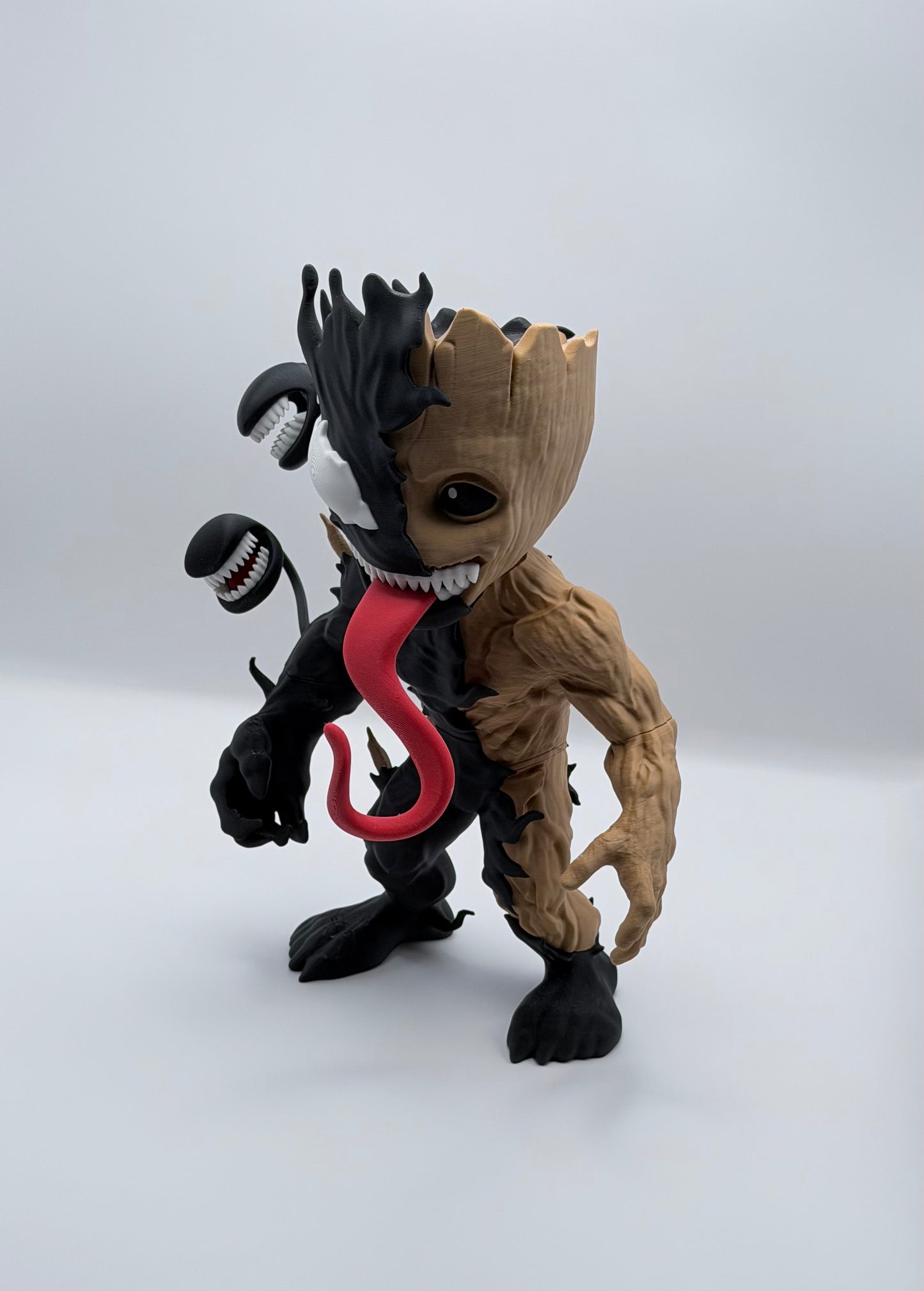 Venom Groot Crossover Statue | Marvel Inspired 3D Printed Collectible | 11” Display Figure