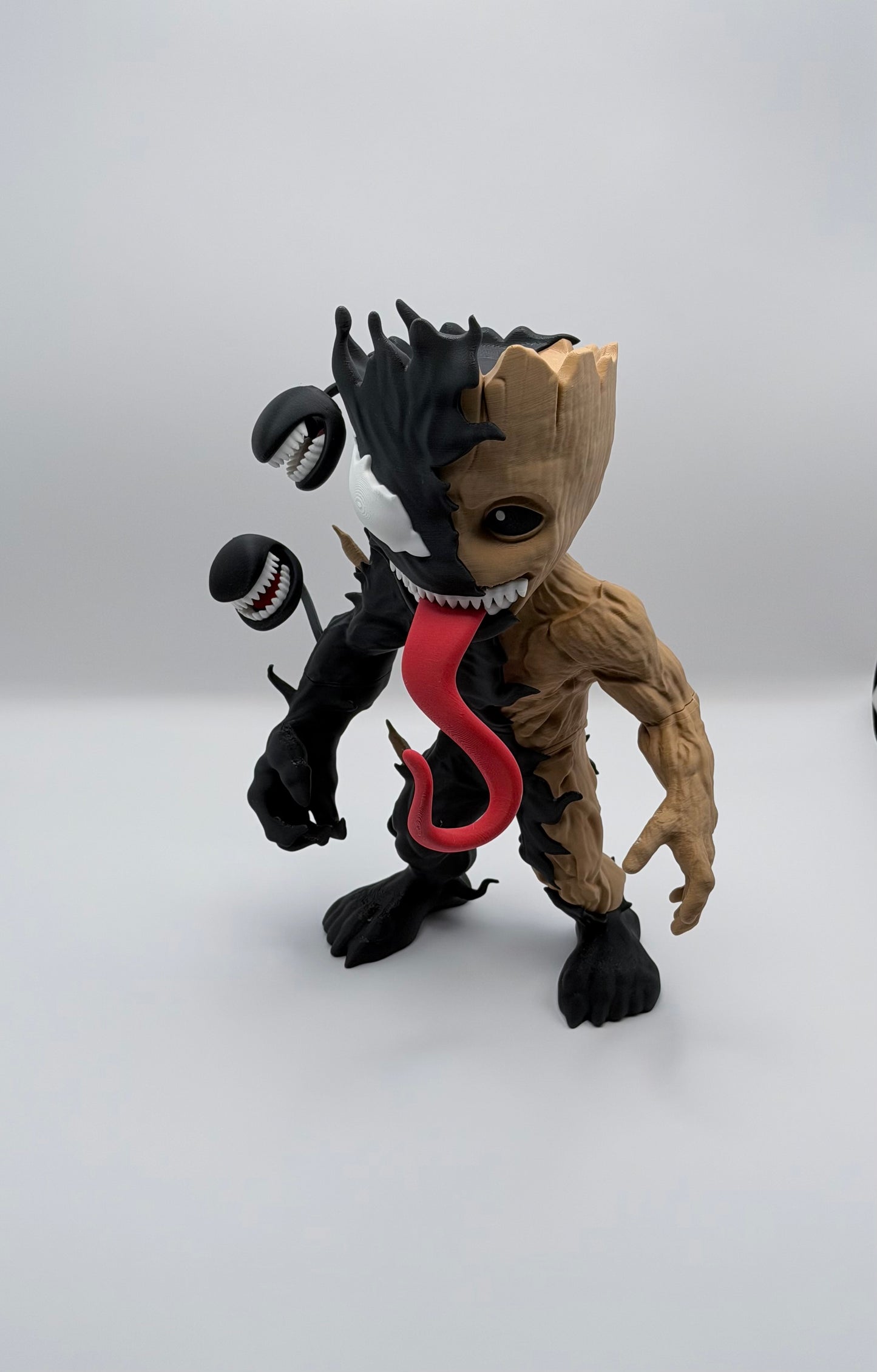 Venom Groot Crossover Statue | Marvel Inspired 3D Printed Collectible | 11” Display Figure