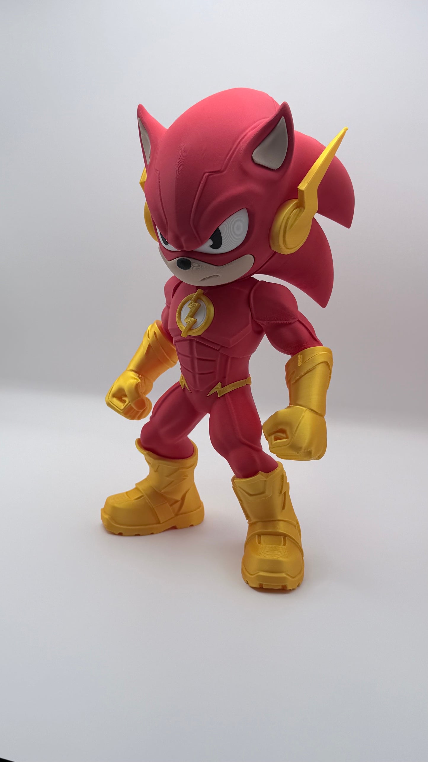 Speed Force Sonic x Flash 11" Tall Fan Art 3D Printed Figure Collectible