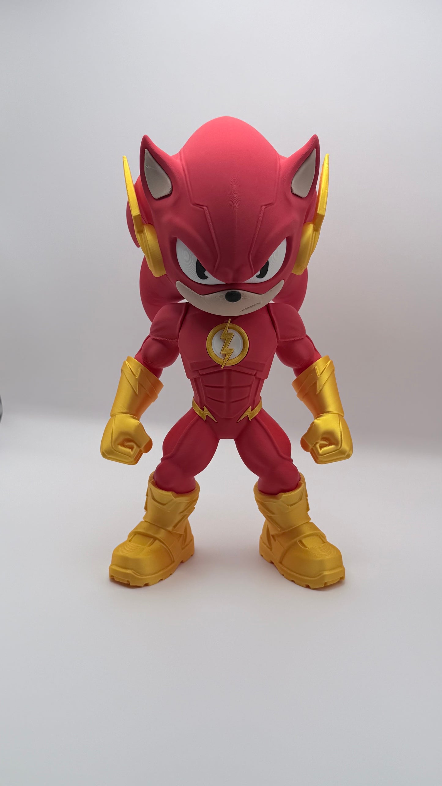 Speed Force Sonic x Flash 11" Tall Fan Art 3D Printed Figure Collectible