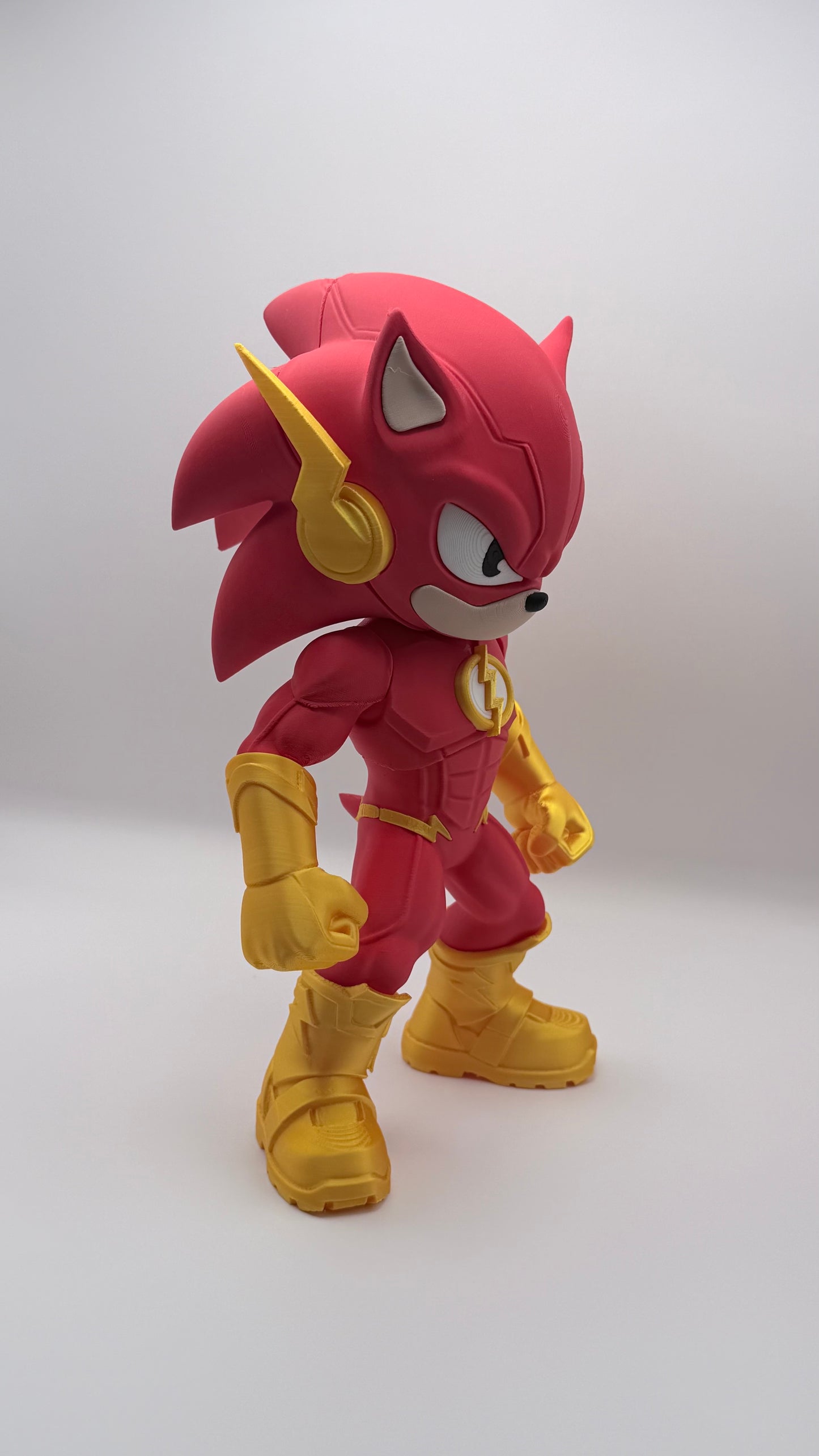 Speed Force Sonic x Flash 11" Tall Fan Art 3D Printed Figure Collectible