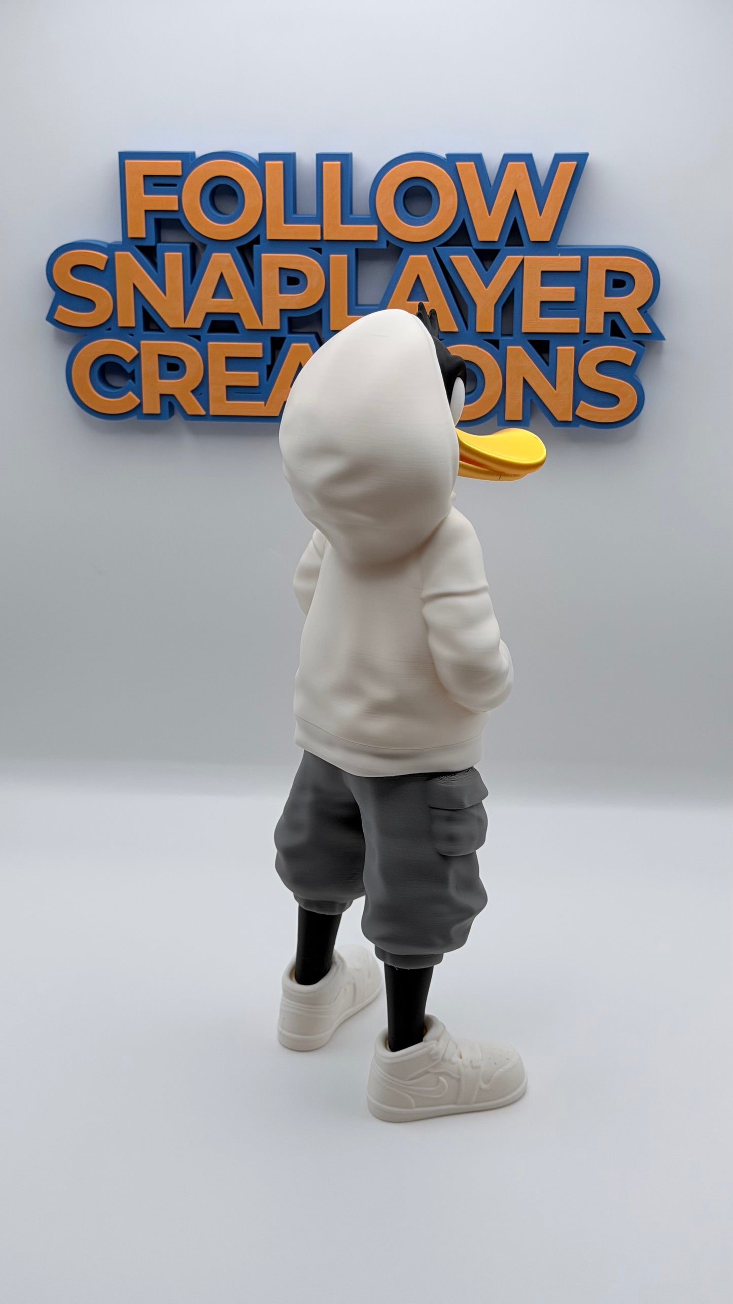 Urban Daffy Duck 3D Printed Figure | Streetwear Cartoon Collectible | 12 Inch Desk Decor | Hype Style Art Toy Gift