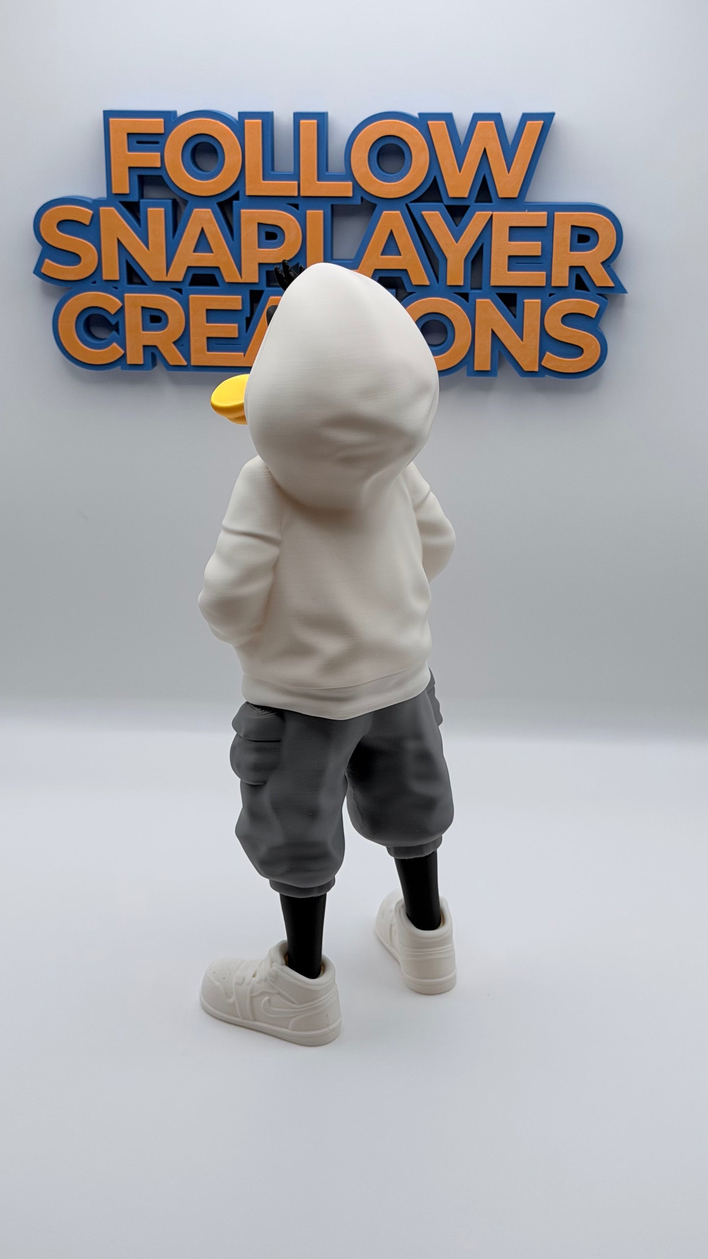 Urban Daffy Duck 3D Printed Figure | Streetwear Cartoon Collectible | 12 Inch Desk Decor | Hype Style Art Toy Gift