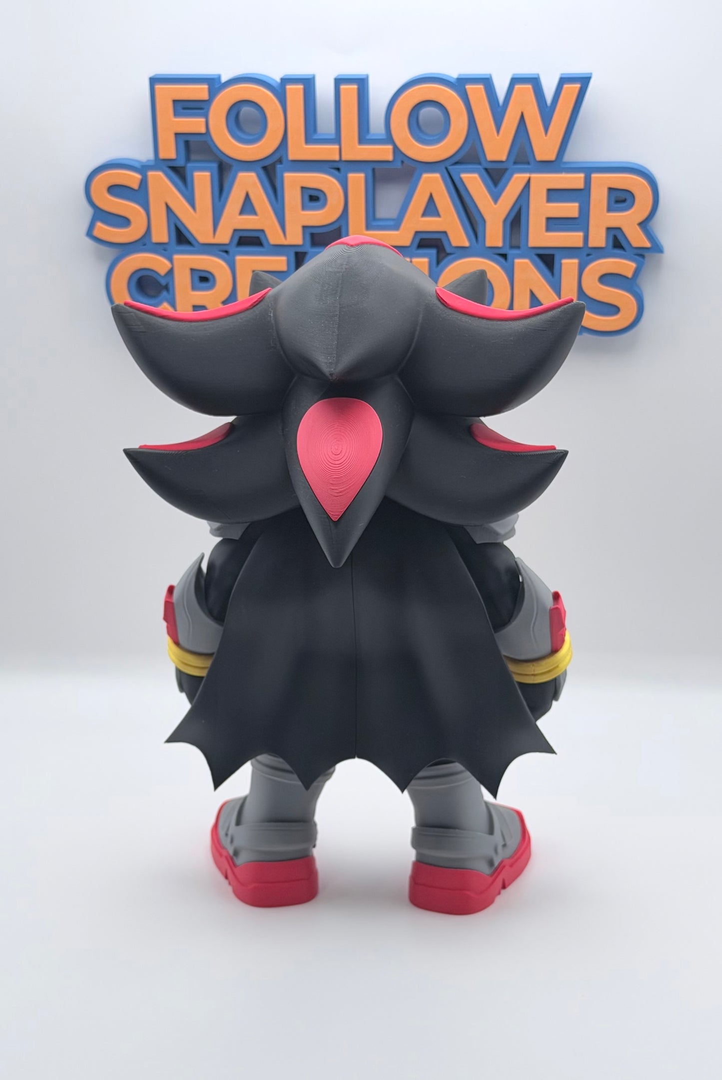 Bat Shadow Batman Sonic Inspired 3D Printed Figure | Dark Hero Crossover Collectible | 11 Inch Art Toy | Desk Decor Gift