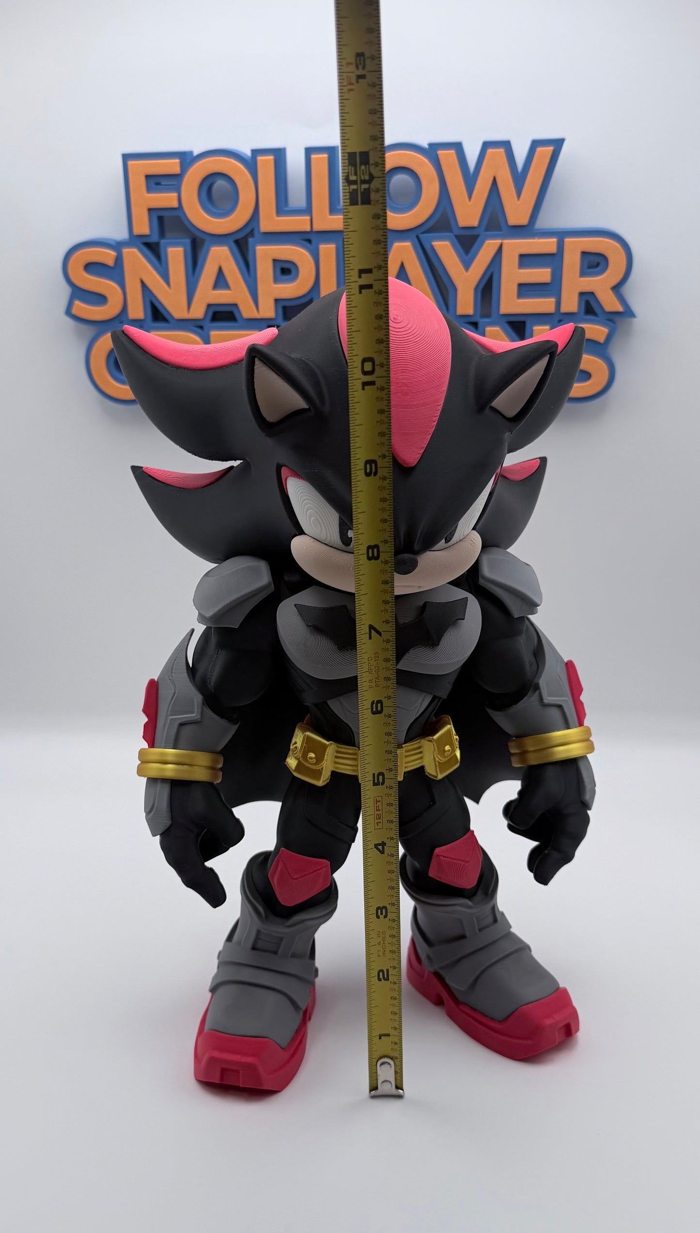 Bat Shadow Batman Sonic Inspired 3D Printed Figure | Dark Hero Crossover Collectible | 11 Inch Art Toy | Desk Decor Gift