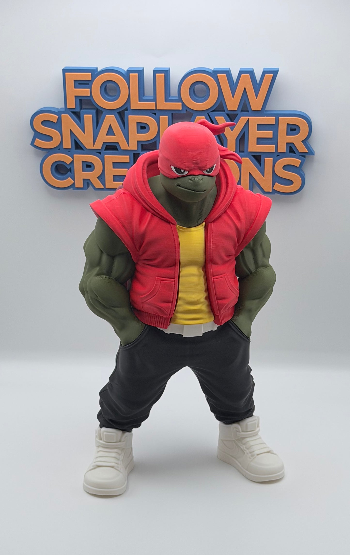 Urban TMNT Turtle Collection Set | Streetwear Ninja Turtle Figures | 3D Printed Gamer Room Decor | Full Turtle Bundle Display