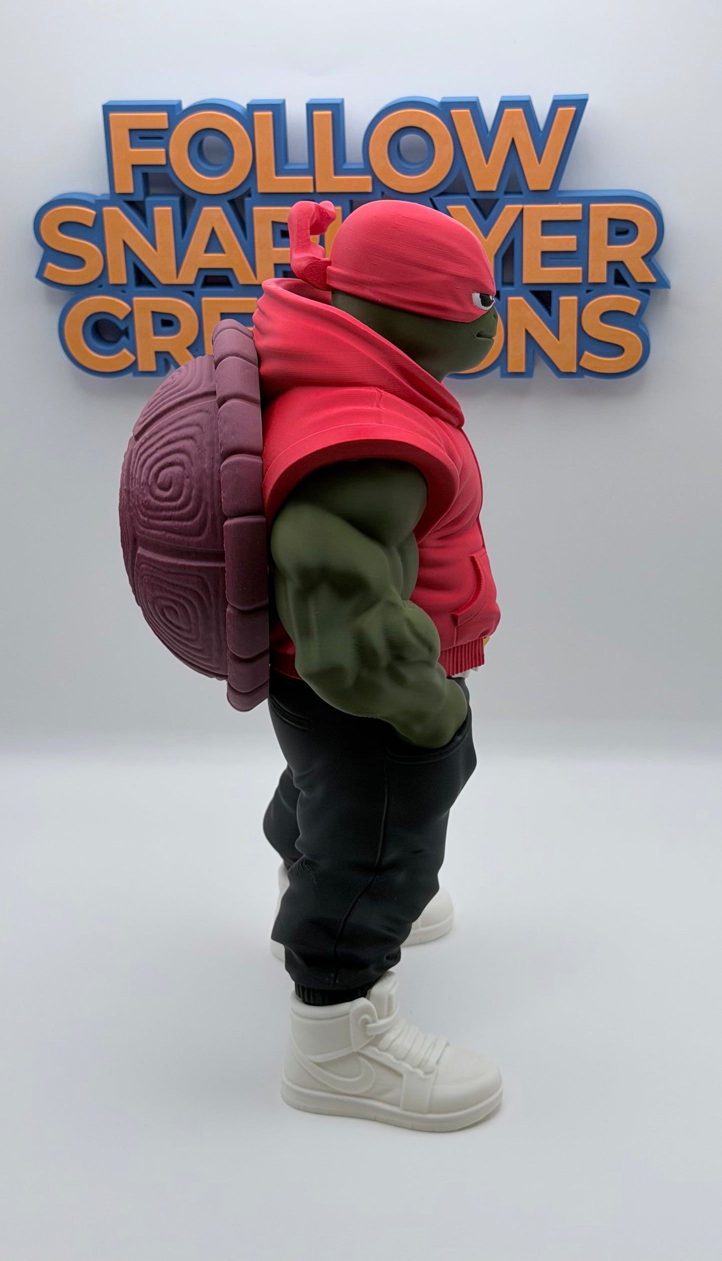 Urban TMNT Turtle Collection Set | Streetwear Ninja Turtle Figures | 3D Printed Gamer Room Decor | Full Turtle Bundle Display