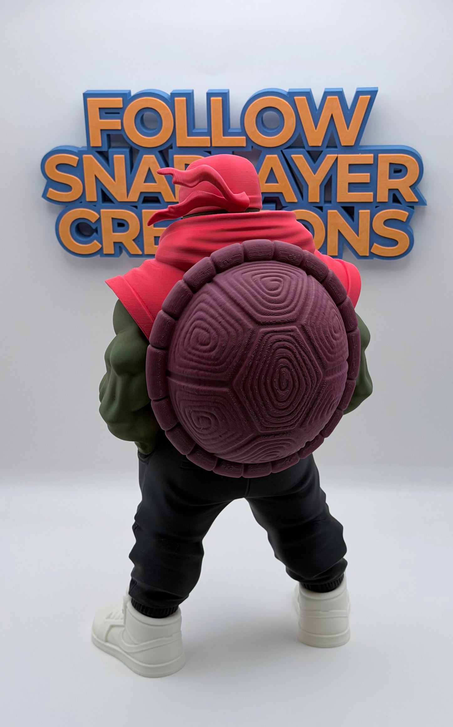 Urban TMNT Turtle Collection Set | Streetwear Ninja Turtle Figures | 3D Printed Gamer Room Decor | Full Turtle Bundle Display