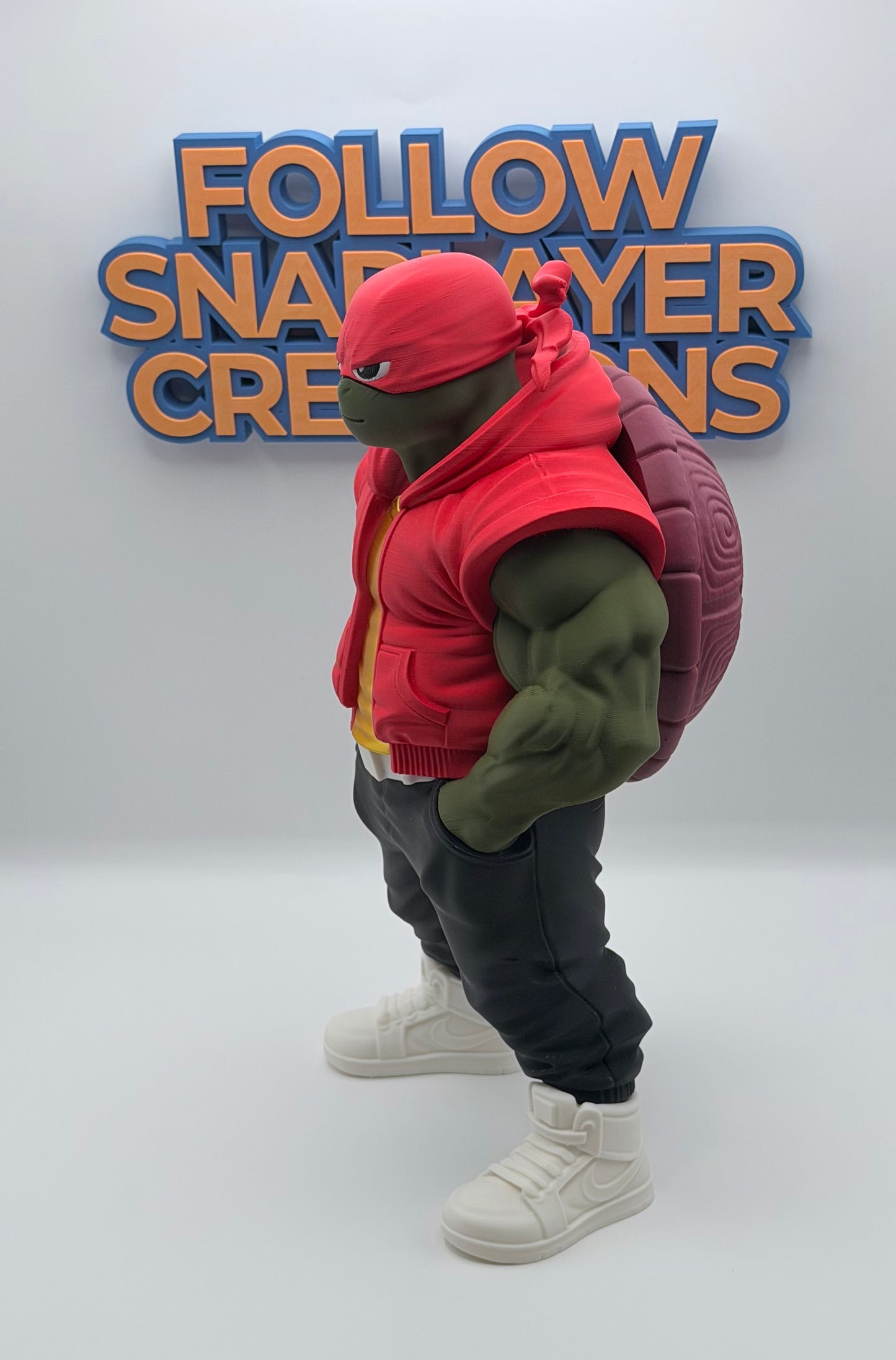 Urban TMNT Turtle Collection Set | Streetwear Ninja Turtle Figures | 3D Printed Gamer Room Decor | Full Turtle Bundle Display