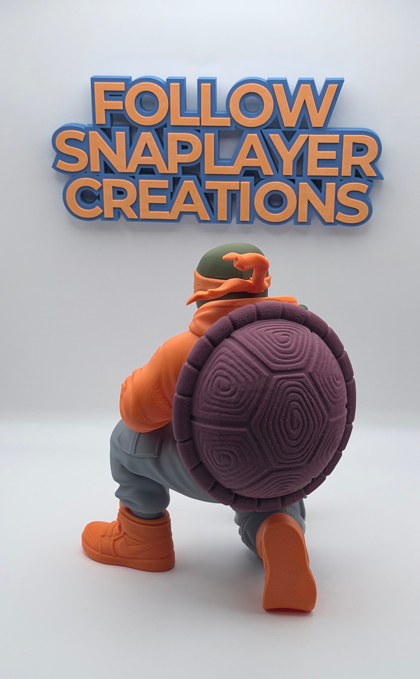 Urban TMNT Turtle Collection Set | Streetwear Ninja Turtle Figures | 3D Printed Gamer Room Decor | Full Turtle Bundle Display