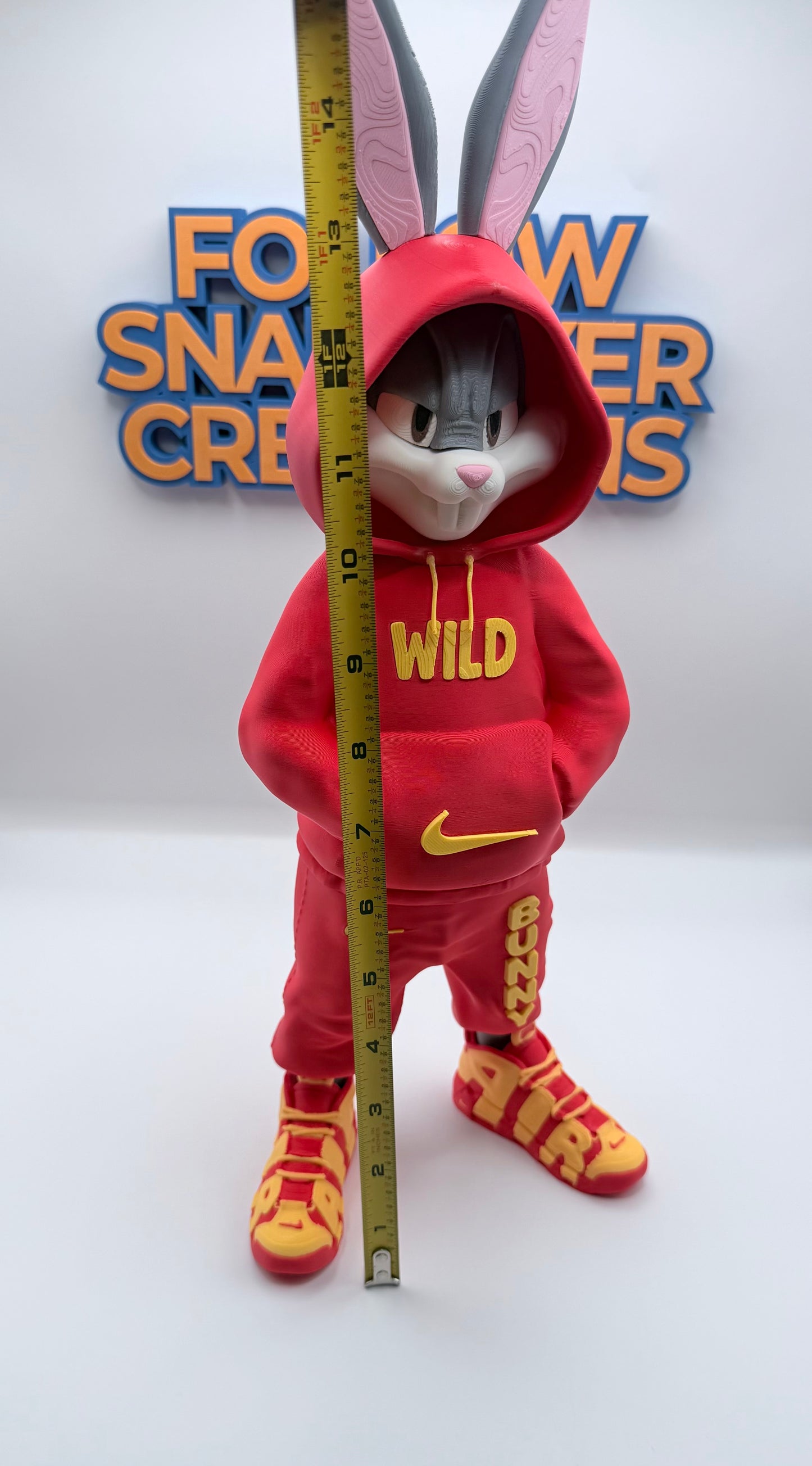 Urban Bugs Bunny 3D Print | 13” Streetwear Style Figure | Custom Cartoon Collectible | Desk Setup Decor | Unique Gift