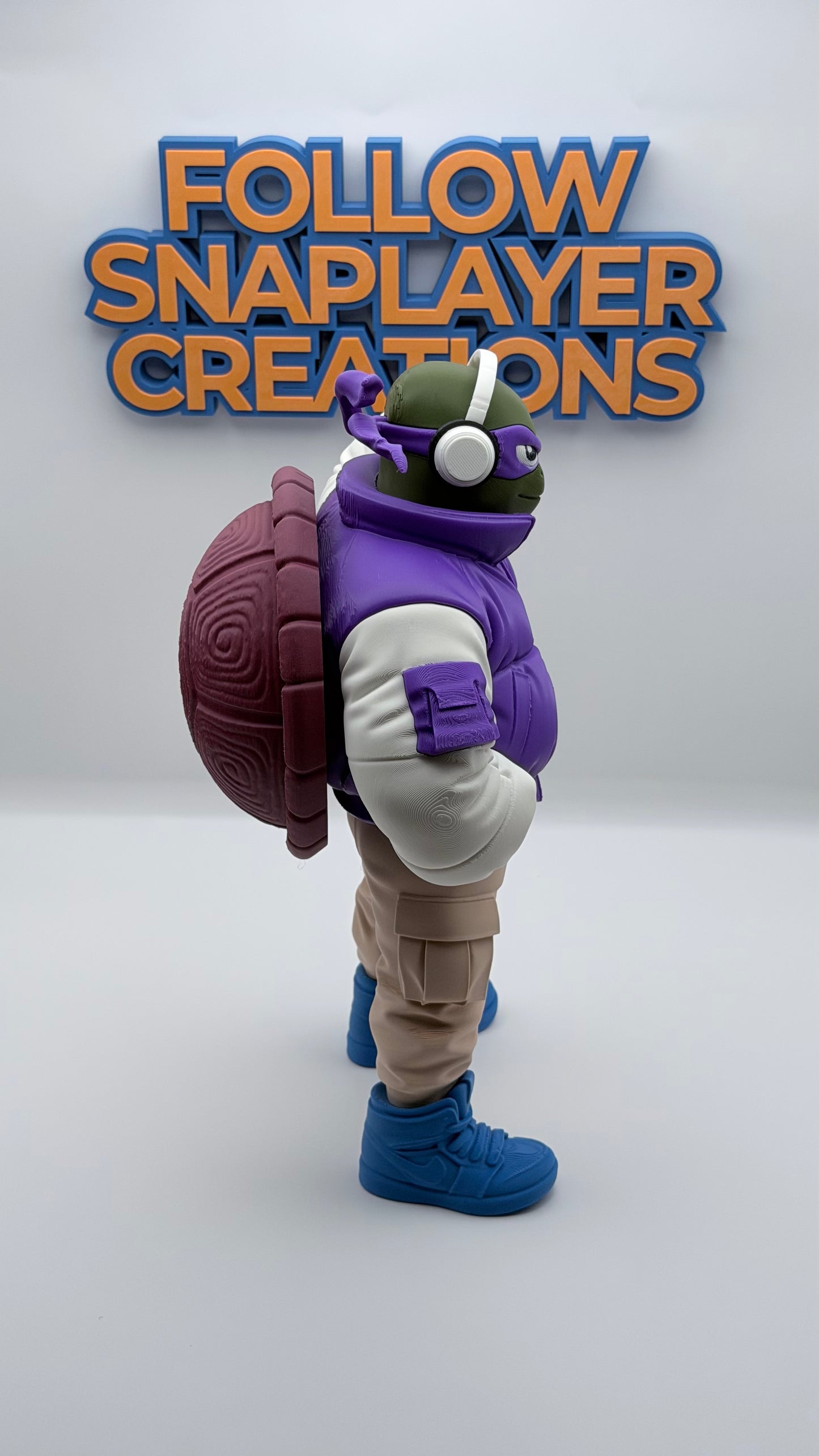 Urban TMNT Turtle Collection Set | Streetwear Ninja Turtle Figures | 3D Printed Gamer Room Decor | Full Turtle Bundle Display