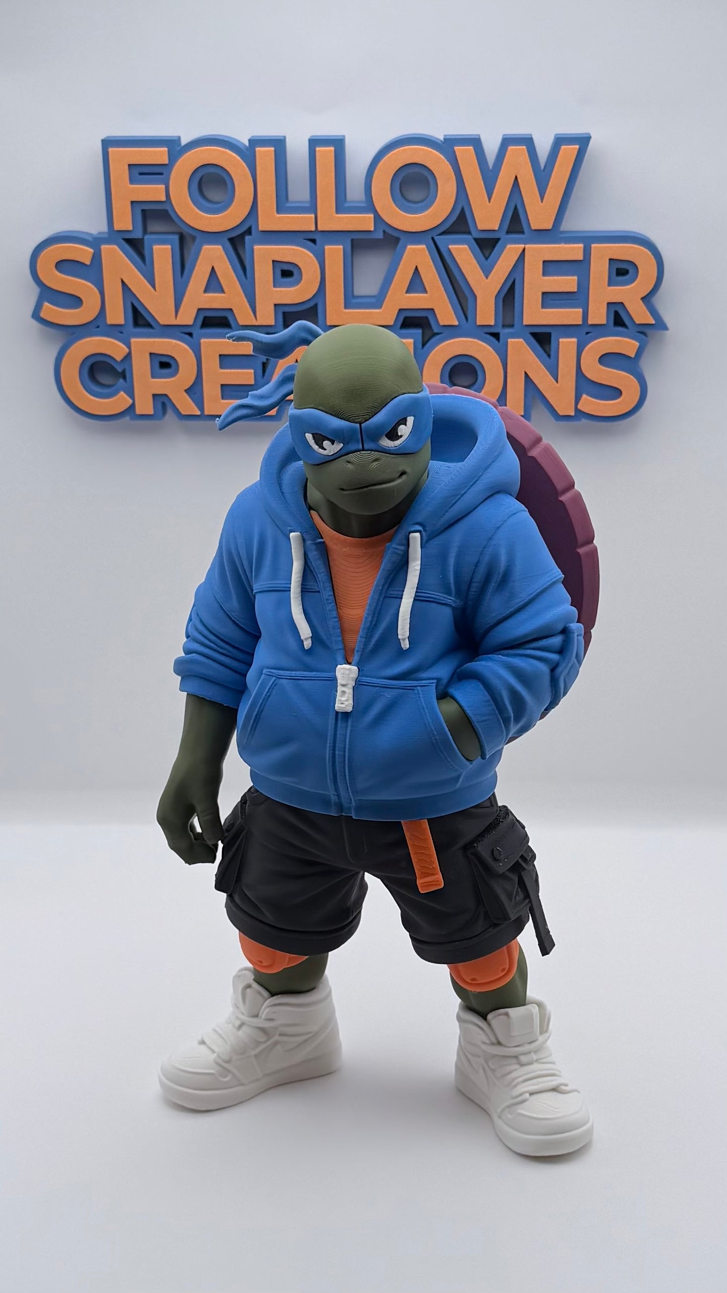 Urban TMNT Turtle Collection Set | Streetwear Ninja Turtle Figures | 3D Printed Gamer Room Decor | Full Turtle Bundle Display