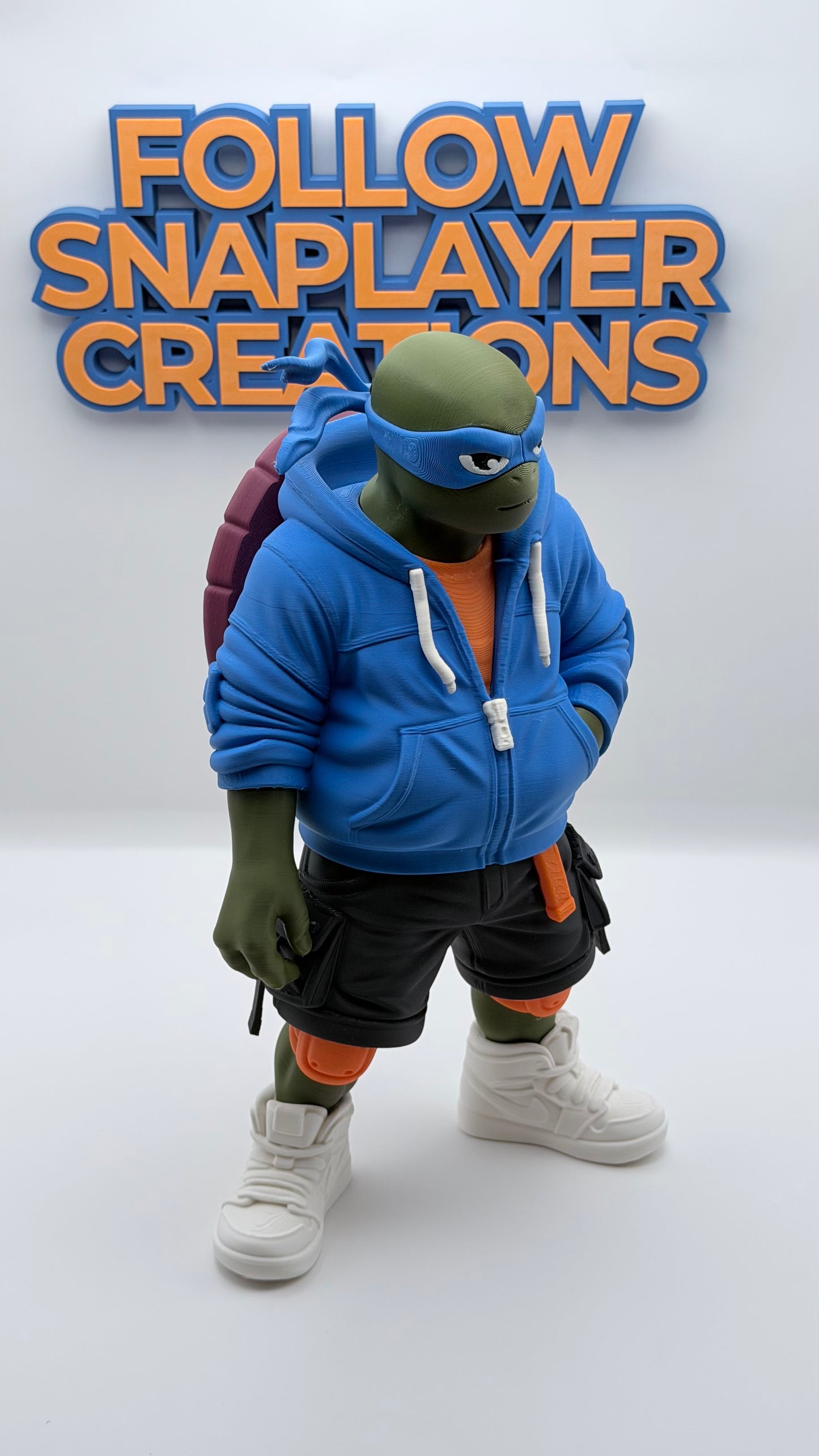 Urban TMNT Turtle Collection Set | Streetwear Ninja Turtle Figures | 3D Printed Gamer Room Decor | Full Turtle Bundle Display