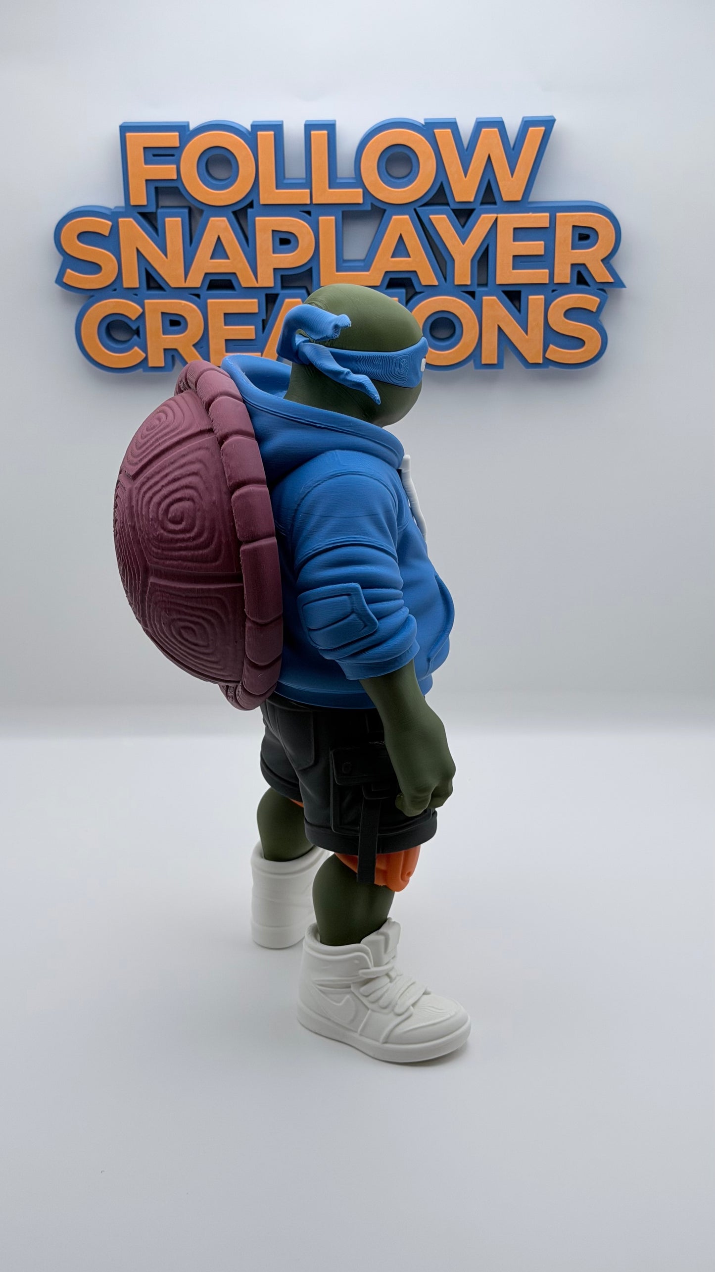 Urban TMNT Turtle Collection Set | Streetwear Ninja Turtle Figures | 3D Printed Gamer Room Decor | Full Turtle Bundle Display