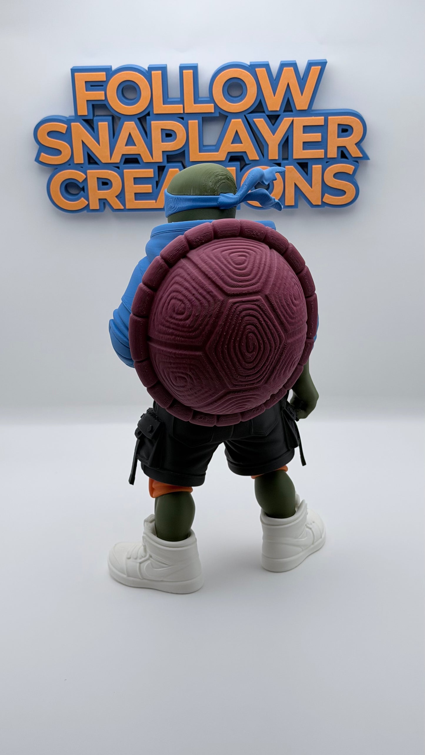 Urban TMNT Turtle Collection Set | Streetwear Ninja Turtle Figures | 3D Printed Gamer Room Decor | Full Turtle Bundle Display
