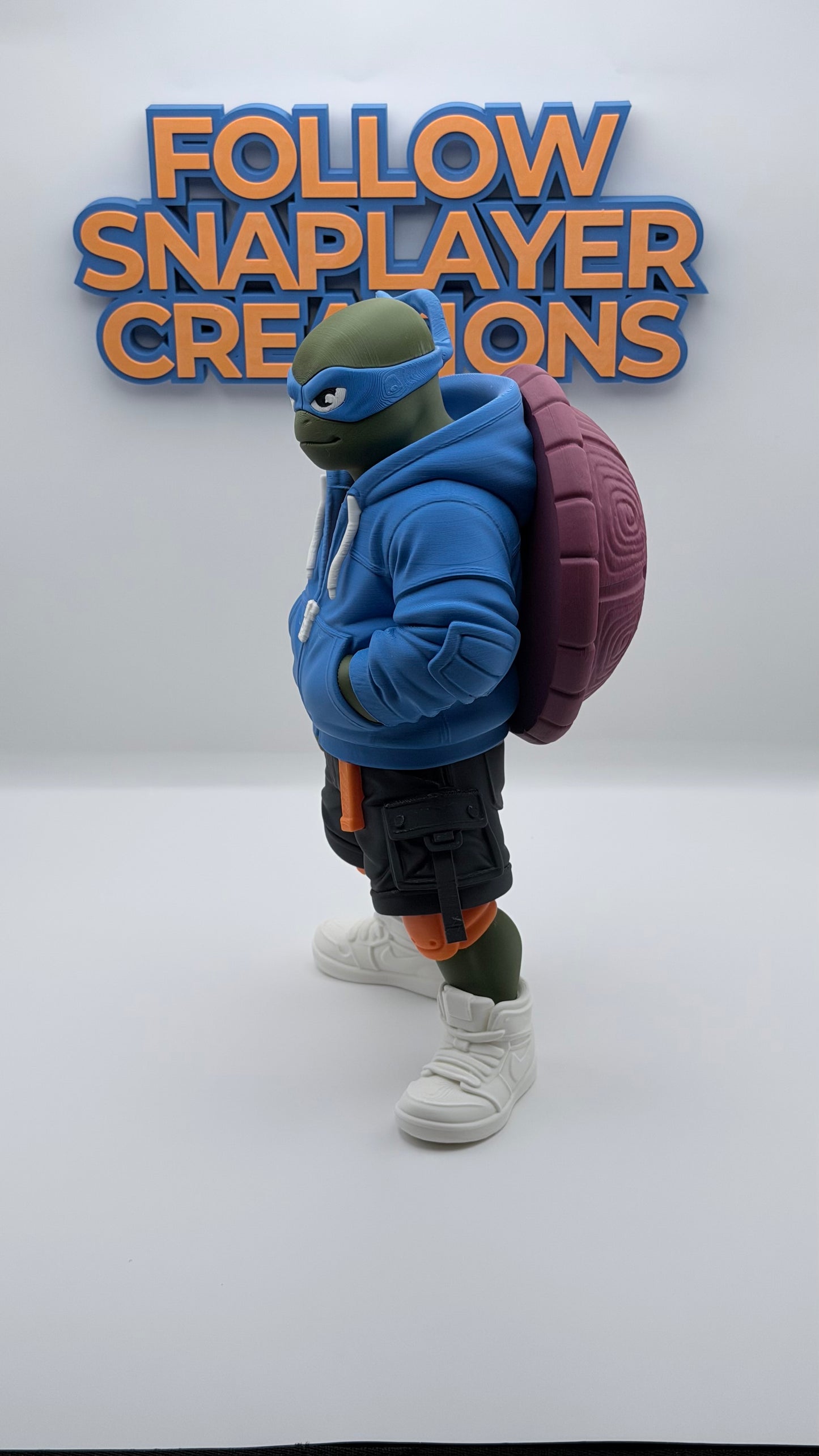 Urban TMNT Turtle Collection Set | Streetwear Ninja Turtle Figures | 3D Printed Gamer Room Decor | Full Turtle Bundle Display