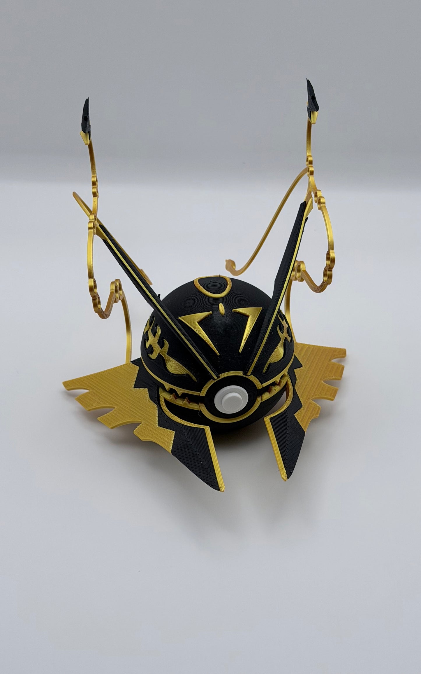 Rayquaza Pokeball Inspired Dragon Anime Gaming Display – 3D Printed Shelf Collectible – Gamer Desk Decor – Fan Gift