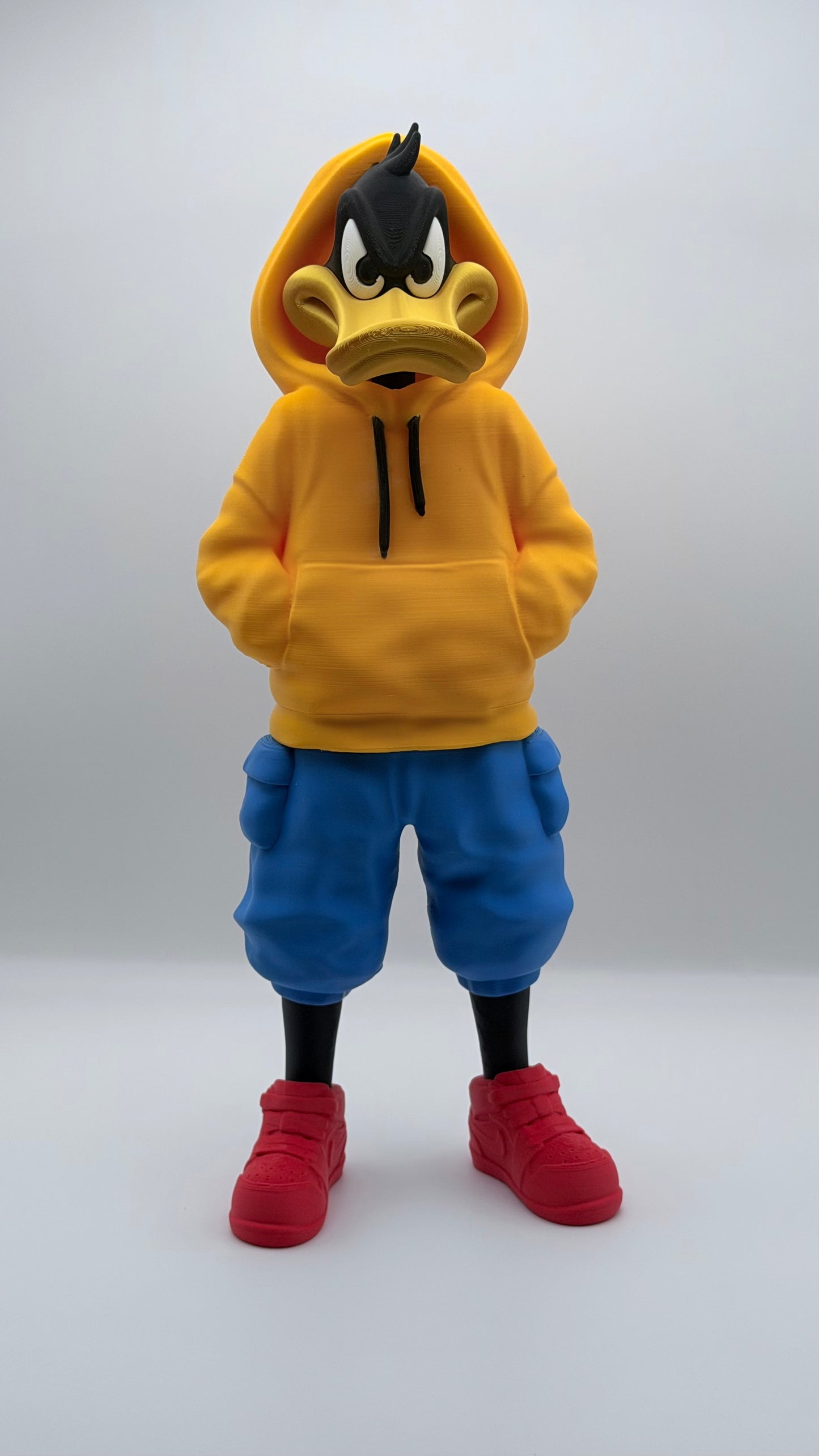 Urban Daffy Duck 3D Printed Figure | Streetwear Cartoon Collectible | 12 Inch Desk Decor | Hype Style Art Toy Gift